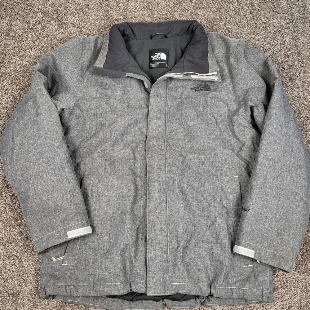 The North Face HyVent Jacket Mens Large Heather Gray Waterproof Gorpcore Shell